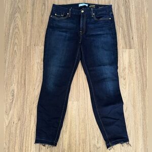 7 For All Mankind Deep Indigo Ankle Jeans the ankle skinny size 32